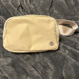 Cream lululemon bag